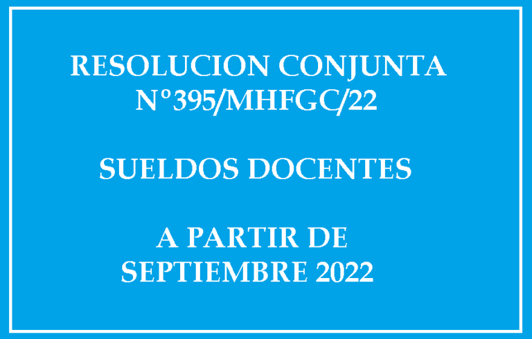 SUELDOS DOCENTES