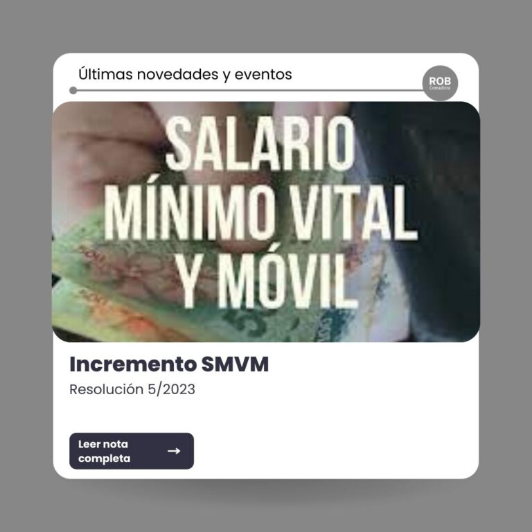 Incremento Salario Mínimo, Vital y Móvil – Resolución 5/2023