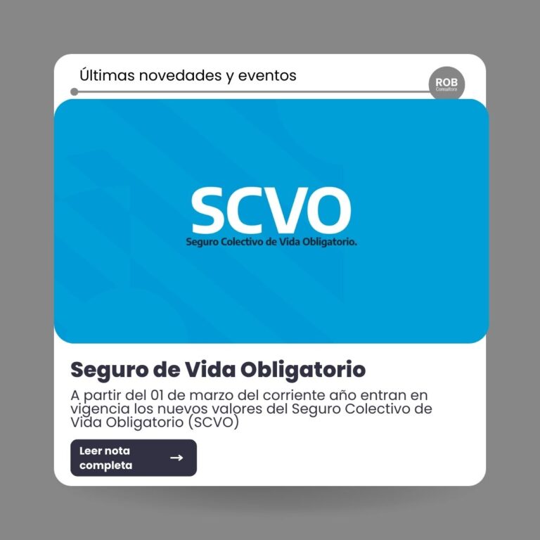 Nuevo monto Seguro Colectivo de Vida Obligatorio 2023