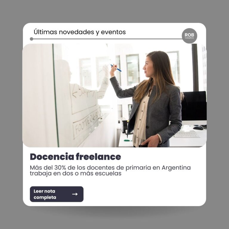 Docencia freelance: Más del 30% de los docentes de primaria en Argentina trabaja en dos o más escuelas