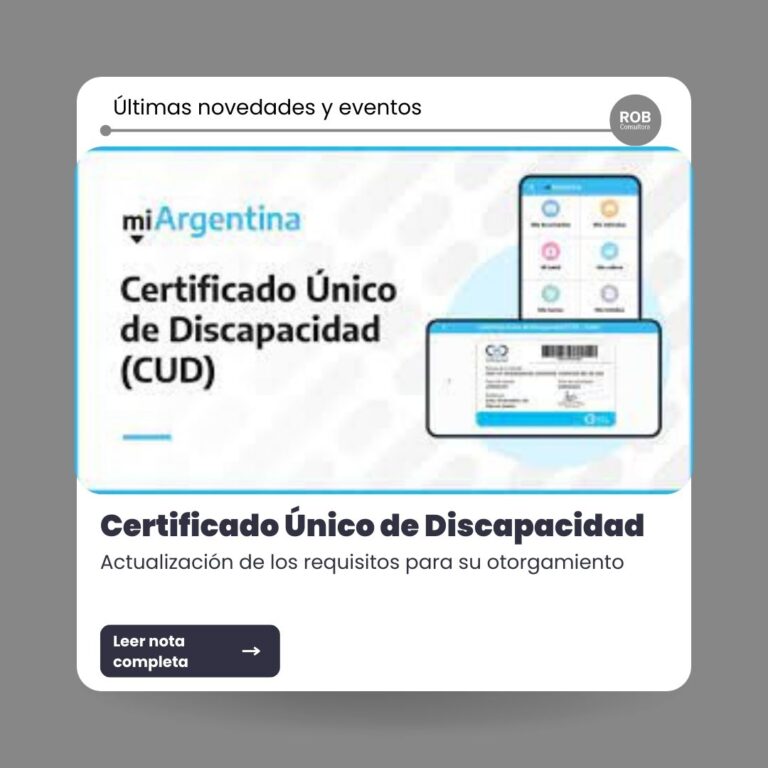 Certificado único discapacidad CUD