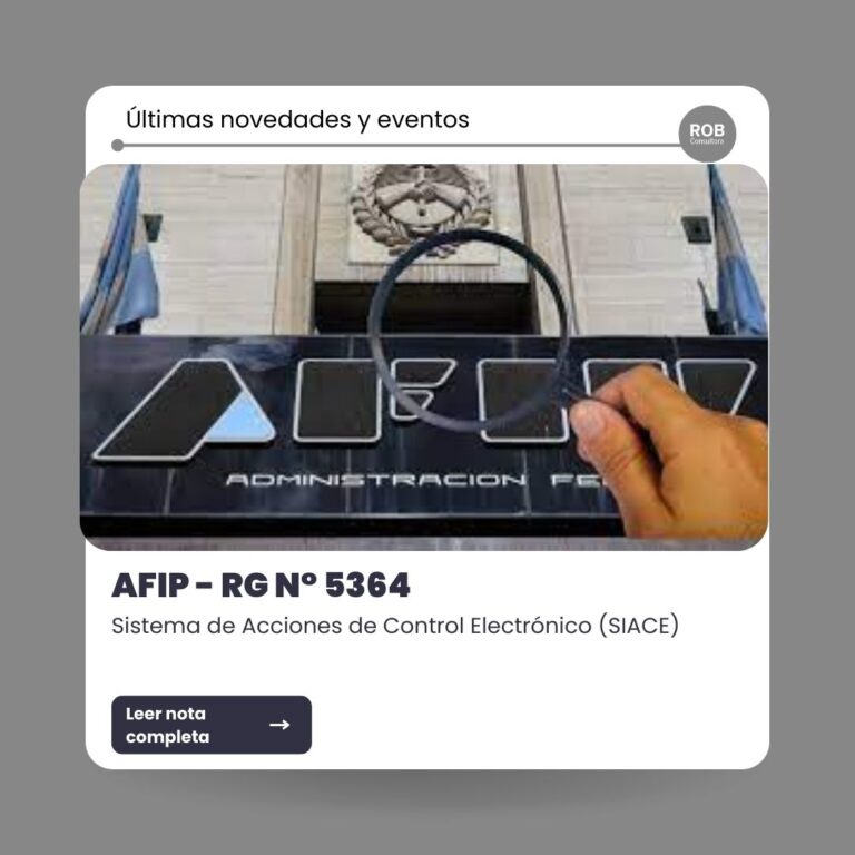 AFIP - SIACE RG 5364