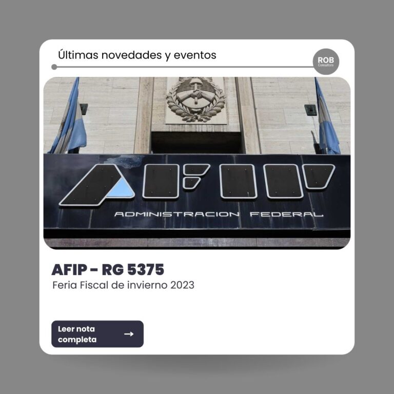 AFIP Feria fiscal invierno