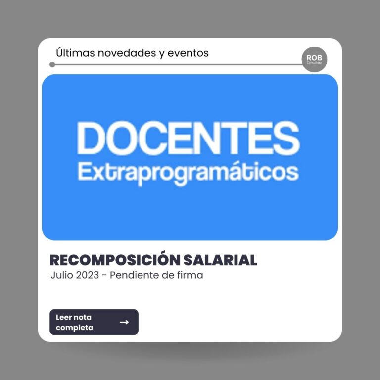 Docentes extraprogramáticos acuerdo salarial