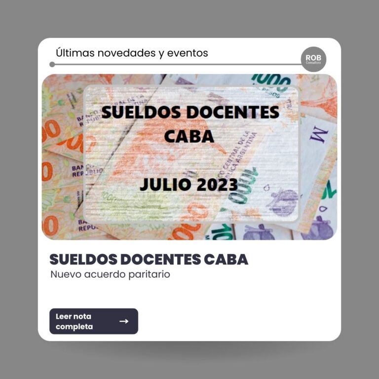 Sueldos docentes CABA