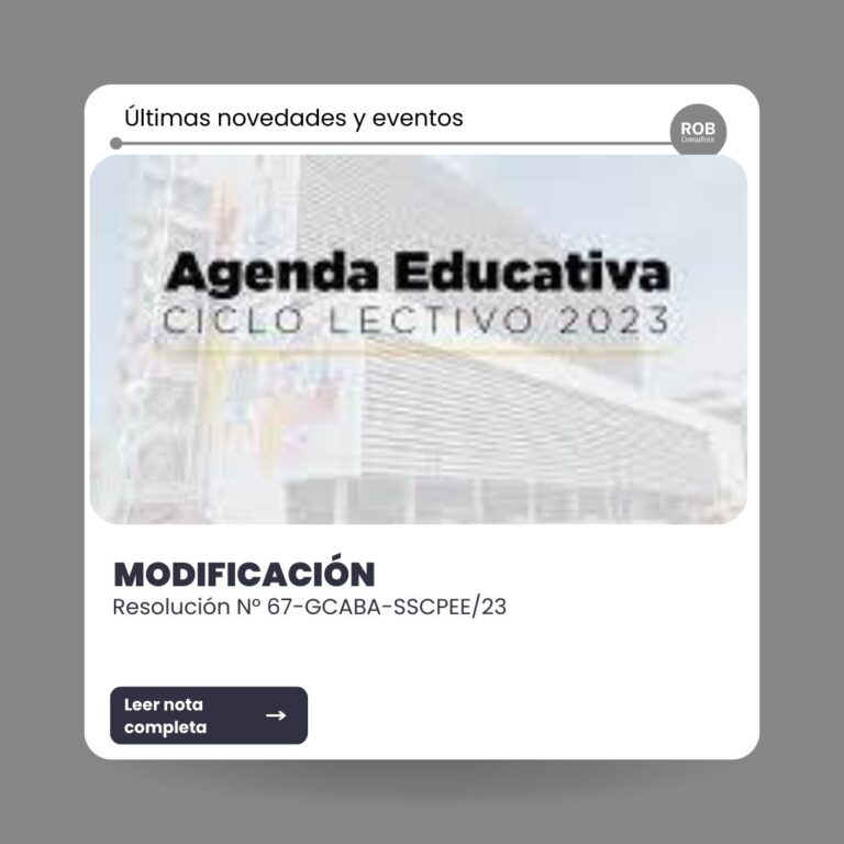 Agenda educativa modificación