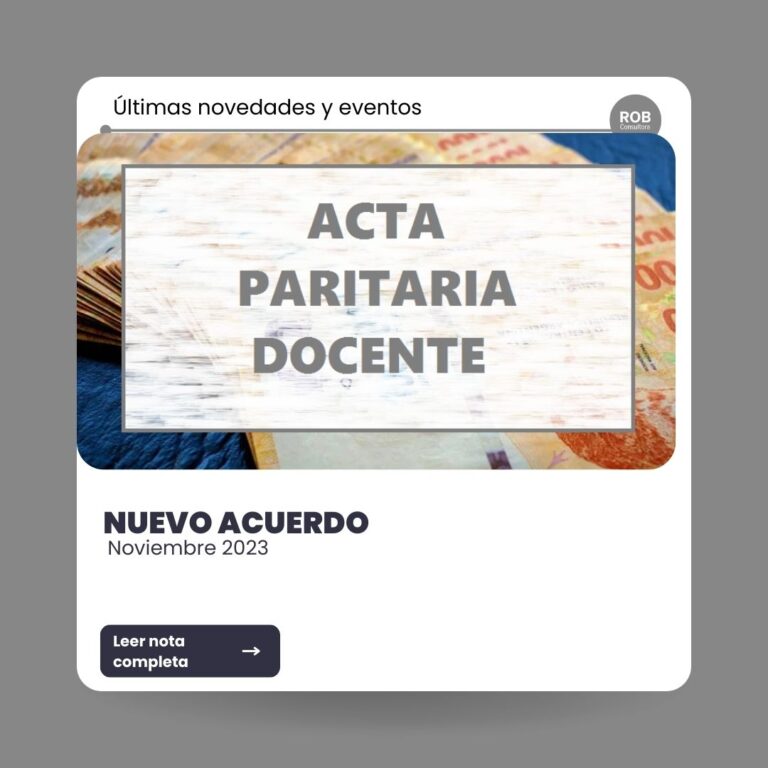 Acuerdo paritario docente noviembre