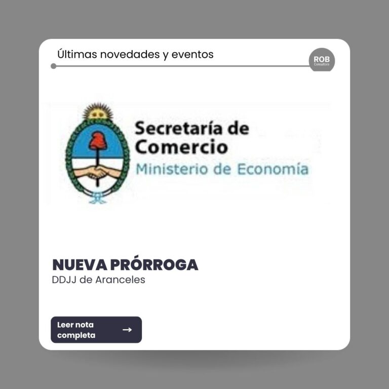Secretaría de Comercio prórroga