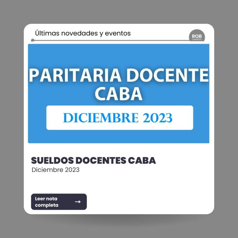 Sueldos docentes diciembre 2023