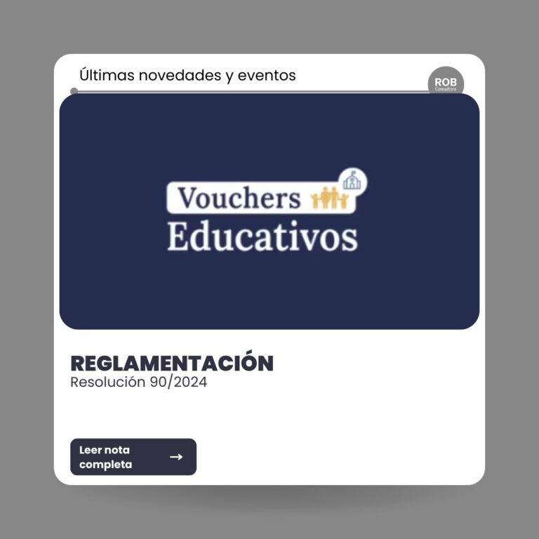 VOUCHERS EDUCATIVOS – REGLAMENTACIÓN – RESOLUCIÓN N° 90/2024