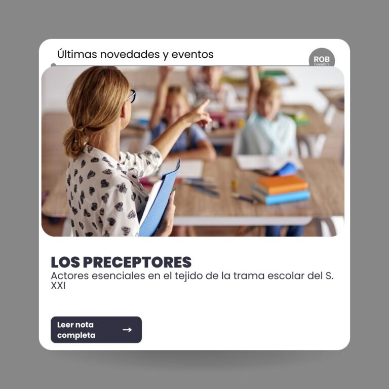 LOS PRECEPTORES, ACTORES ESENCIALES EN EL TEJIDO DE LA TRAMA ESCOLAR DEL S. XXI