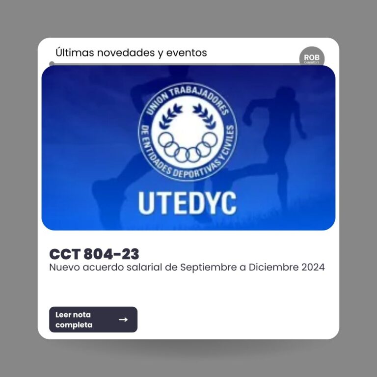 UTEDYC – CCT 804-23 – NUEVO ACUERDO SALARIAL – SEPTIEMBRE A DICIEMBRE 2024